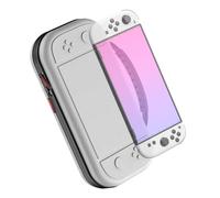 SHEAWA Carrying Case for Switch 2 Console -Protective Hard Shell Pouch Water-Resistant Storage Bag with 10 Game Card Slots, Travel Case (White Large Size)