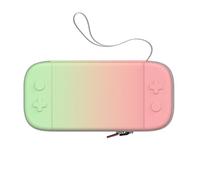 SHEAWA Game Console Carrying Case with 12 Cartridge Slots, Compatible with Nintendo Switch 2 - Waterproof Portable Travel Storage Case (Pink Green Gradient)