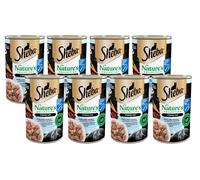 SHEBA 12x400 g lattina Nature's Collection - alimento umido completo per gatti adulti, con pesce bianco e fegato con guarnizione di carote, in terrina
