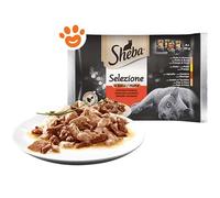 Sheba Cat Selezione Gustosa In Salsa Pollo & Manzo, Pollo, Agnello, Anatra & Tacchino - Sheba Cat Selezione Gustosa In Salsa Pollo & Manzo, Pollo, Agnello, Anatra & Tacchino - Confezione 4x85 gr