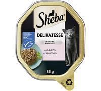 Sheba ciotola piacere in gelatina straccetti con salmone 85gx22