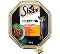 SHEBA® Ciotola Selection in salsa con manzo e tacchino, 1 x 11 x 85 g