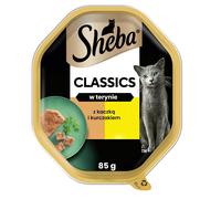 SHEBA Classics vaschetta 85 g cibo umido completo per gatti adulti con anatra e pollo in terrina