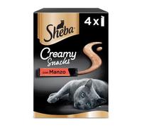 Sheba Creamy Snacks per gatti multipack 4x12 gr - Manzo - 1° ORDINE? scegli lo sconto BZR5 / BZR20 + 200 punti fedeltà
