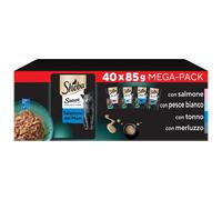 Sheba Delicatezze in salsa Mega Pack 40x85 gr - Selezione del mare - 1° ORDINE? scegli lo sconto BZR5 / BZR20 + 200 punti fedeltà