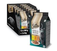 Sheba Delices du Jour Cibo Umido per Gatti in Salsa con Pollo, Tacchino e Anatra, 12 x 6 Vaschette da 50 g, Totale 3.600g