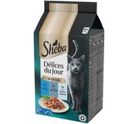 SHEBA Délices Du Jour in Salsa Cat Busta Multipack 6x50G TONNO MERLUZZO PESCE BIANCO