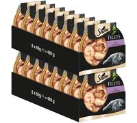 Sheba Filets 16 x 60 g Umido per gatti - Pollo con Gamberetti