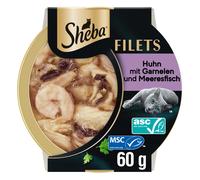 Sheba Filets 32 x 60 g - Pollo con Gamberetti