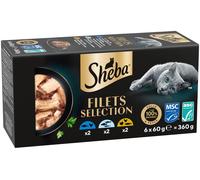 SHEBA Filets Cat Multipack 6x60g POLLO GAMBERETTI SALMONE TONNO