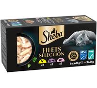 SHEBA Filets Cat Multipack 6x60g TONNO POLLO PESCE SALMONE
