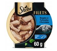 SHEBA Filets cibo umido per gatti con tonno in salsa 60 g