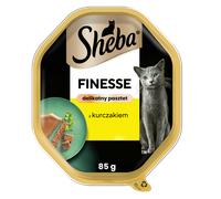 SHEBA Finesse vaschetta 85 g - alimento umido completo per gatti adulti, con pollo, in paté