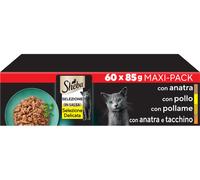 Sheba Delicatezze in salsa Selezione Delicata Multipack 60x85 gr - Selezione Delicata - 1° ORDINE? scegli lo sconto BZR5 / BZR20 + 200 punti fedeltà