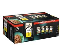 Sheba Mini Filets Selezione in Salsa per Gatti Anatra, Pollo, Pollame, Tacchino