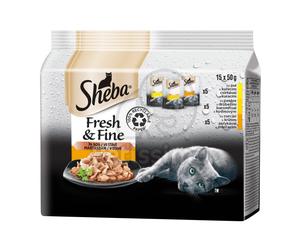 Sheba Mini Fresh & Fine bustine per gatti - pollame 15 x 50 g