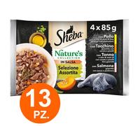 Sheba Multipack Nature's Collection Cibo umido completo gatti in salsa 13x4 pz