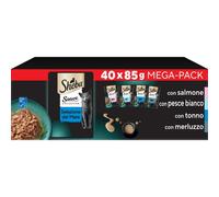Sheba Delicatezze in salsa Mega Pack 40x85 gr Selezione del Mare - 1° ORDINE? scegli lo sconto BZR5 / BZR20 + 200 punti fedeltà