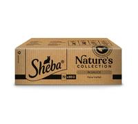 Sheba Nature’s Collection Selezione Assortita in Salsa, gusti Pollo, Tacchino, Tonno, Salmone, cibo umido completo per gatti adulti, 72 Bustine da 85g