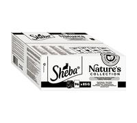 Sheba Nature's Collection in Salsa 96 x 85 g Umido per gatto - Varietà raffinata (Pollo, Tacchino, Tonno, Salmone)