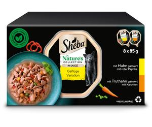 Sheba Nature's Collection in Salsa - Variazione di Pollame, Vaschette da 85 g - 680 g