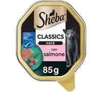 Sheba Patè classics 85gr Salmone - confezione da 22 pezzi - Cibo umido per gatti - 1° ORDINE? scegli lo sconto BZR5 / BZR20 + 200 punti fedeltà