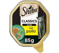 Sheba Paté Classics, Cibo per Gatto con Pollo - 22 Vaschette da 85 g, Totale: 18