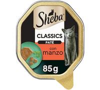Sheba Paté Classics Cibo Umido per Gatti con Manzo, Patè Morbido e Raffinato, 22 Vaschette da 85 g, Totale 1.870g