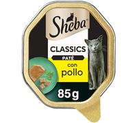 Sheba Paté Classics Cibo Umido per Gatti con Pollo, Patè Morbido e Raffinato, 22 Vaschette da 85 g, Totale 1.870g