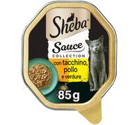 SHEBA Sauce Collection Cat Vaschetta Multipack 22x85G TACCHINO POLLO E VERDURE