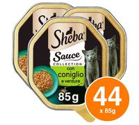 Sheba Sauce Collection Cibo per Gatti con Coniglio e Verdure - 44 Vaschette