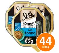 Sheba Sauce Collection Cibo per Gatti con Tonno in Salsa - 44 Vaschette da 85g