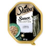 SHEBA Sauce Collection in vaschetta 85g cibo umido completo per gatti adulti bocconcini di vitello in salsa