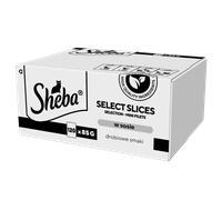 SHEBA Selection Select Slices Aromi di pollame in bustina 120 x 85g in pezzi di salsa con: anatra, pollo, pollame, anatra e tacchino per gatti adulti