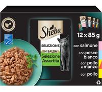Sheba Selezione in salsa Multipack 12x85 gr - Assortita - 1° ORDINE? scegli lo sconto BZR5 / BZR20 + 200 punti fedeltà