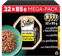 SHEBA Selezione Delicata Cat Vaschetta Multipack 32x85G MIX CARNE