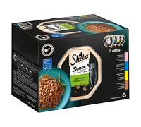 Sheba Vaschette 48 x 85 g Umido per gatto - Sauce Lover (Salmone, Tonno, Pollo, Anatra)