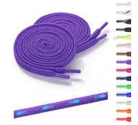 Shecret 2 Paia di Lacci Elastici per Scarpe, Piatti - Lacci Elastici Senza Nodo per Bambini e Adulti, Larghi 7 mm, Laccio in Gomma