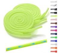 Shecret 2 Paia di Lacci Elastici per Scarpe, Piatti - Lacci Elastici Senza Nodo per Bambini e Adulti, Larghi 7 mm, Laccio in Gomma