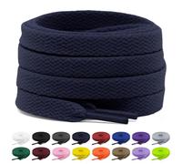 Shecret Lacci Scarpe, 2 Paia Lacci Piatti per Sneakers, Lacci e Stringhe Sportivi Piatti da 8mm Per Scarpe da Ginnastica, Corsa, Adulti, Bambini, Poliestere