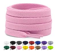 Shecret Lacci Scarpe, 2 Paia Lacci Piatti per Sneakers, Lacci e Stringhe Sportivi Piatti da 8mm Per Scarpe da Ginnastica, Corsa, Adulti, Bambini, Poliestere