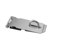 Shed Gate Latch Stainless Steel Drawer Padlock Hasp Door Clasp Lock Home Burglar-proof Bolt Buckle Screws Safety(Silver 5 inch)