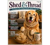 Shed & Thread: FAKE Magazine Gag Gift, Blank Dog Journal Notebook Paperback with Lined Pages
