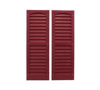 Shed Windows and More Louvered Shed Shutter or Playhouse Shutter Maroon 9 X 27 Sold by The Pair
