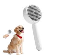 Shedding Cat Brush, Dog Grooming Comb, Cleaning Pet Brush, Hair Release Button Design, Spray-Compatible , 1-Pack Blue, for Long & Short Haired Pets Grooming