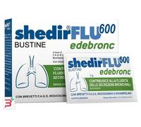 SHEDIRFLU 600 EDEBRONC 20 BUSTINE DA 3 G GUSTO ARANCIA, SENZA GLUTINE, NATURALMENTE PRIVO DI LATTOSIO, SENZA ZUCCHERI, CON EDULCORANTE