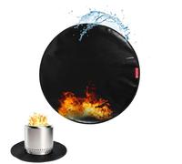 SheeChung Tappetino per braciere rotondo da 106 cm, per stufa singola, a prova di fuoco, a prova di olio, grande tappetino da esterno sotto la griglia, accessori per barbecue, antiscivolo, resistente