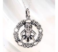 Sheela Na Gig Collana Ciondolo Dea della fertilità Vagina Vulva Argento 925...