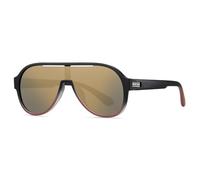 SHEEN KELLY Occhiali da sole polarizzati sovradimensionati da pilota per uomini donne Trendy Retro TR90 One-Piece Color Mirror Shades 90s Eyewear