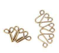 Sheens 10 Set 35MM/1.1in Chiusure per Ganci e Occhi coperti per Reggiseno e Abbigliamento sopra la Biancheria Intima del Cappotto(Bronzo)
